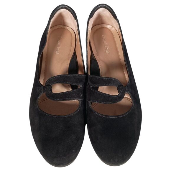 Beautifeel Flats 6 Womens Black Aline Suede Mary Jane Slip On Round Toe Casual - Picture 4 of 10